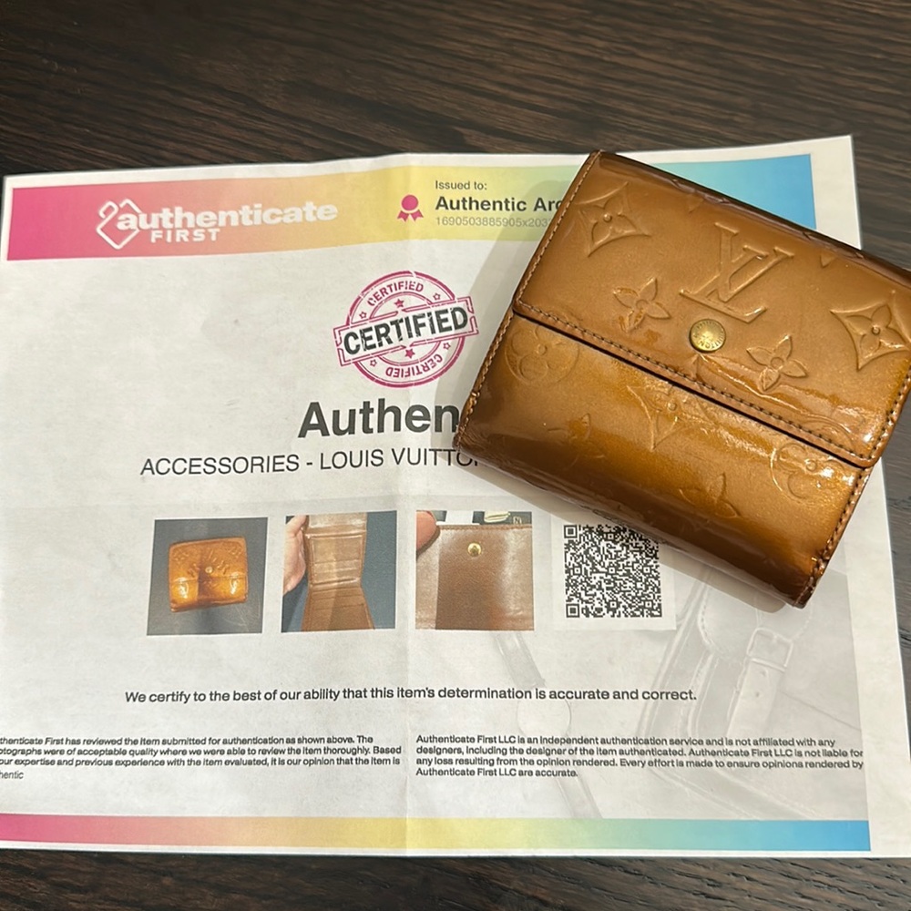 Louis Vuitton golden vernis wallet